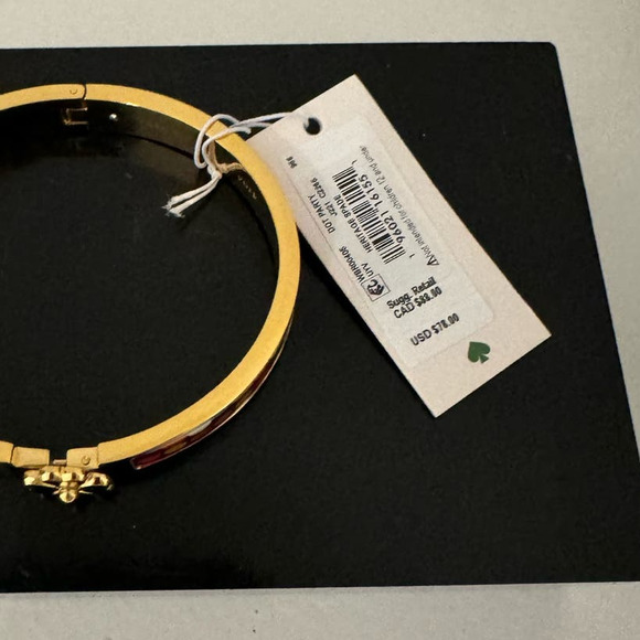 NWT KATE SPADE $78 Heritage Spade Dot Party Bracelet 2.5 inch diameter - Picture 5 of 5